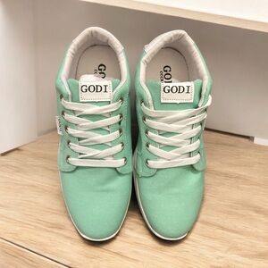 GODI CCCXIII Edsel Low Top Sneakers | Mint Green |New | Unisex